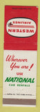 Matchbook Cover - Western Airlines