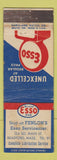 Matchbook Cover - Esso oil gas Fenlon's Bradford MA WEAR