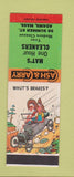 Matchbook Cover - Mat's Cleaners Adams MA hillbilly
