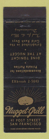 Matchbook Cover - Nugget Grill San Francisco CA