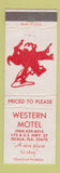Matchbook Cover - Western Motel Ocala FL WEAR