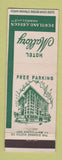Matchbook Cover - Hotel Mallory Portland OR