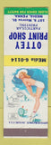 Matchbook Cover - Ottey Print Shop Media PA pinup