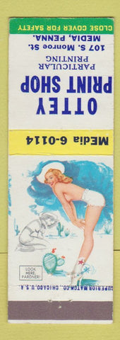 Matchbook Cover - Ottey Print Shop Media PA pinup