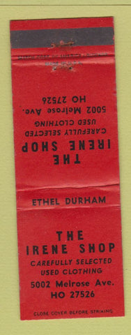 Matchbook Cover - The Irene Shop Clothes Los Angeles? CA