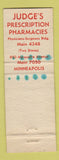 Matchbook Cover - Judge Drugs Minneapolis MN