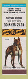 Matchbook Cover - Tetz oil gas Lodi CA Boxer Dog