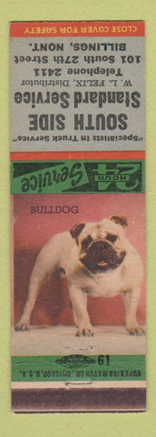 Matchbook Cover - South Side Standard oil gas Billings MT bulldog