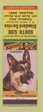 Matchbook Cover - South Side Standard oil gas Billings MT German Shepherd