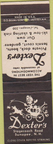 Matchbook Cover - Dexter's Sunapee NH