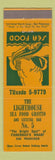 Matchbook Cover - Lighthouse Seafood Grotto San Francisco CA