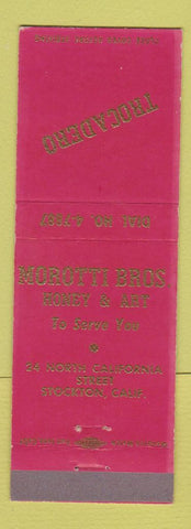 Matchbook Cover - Trocadero Morotti Bros Stockton CA RED