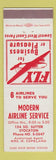 Matchbook Cover - Modern Airline Service Stockton CA