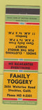 Matchbook Cover - Family Toggery Shoes Stockton CA