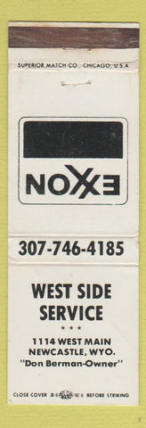 Matchbook Cover - Exxon oil gas West Side Newcastle WY WEAR