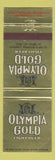 Matchbook Cover - Olympia Godl Beer Olympia WA St Paul MN