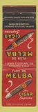 Matchbook Cover - Melba Cigars Newark NJ Lewis Cigar