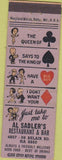 Matchbook Cover - Al Sadler's Restaurant Baltimore MD