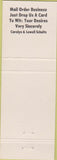 Matchbook Cover - Car Low Stamp collecting Santa Ana CA light blue