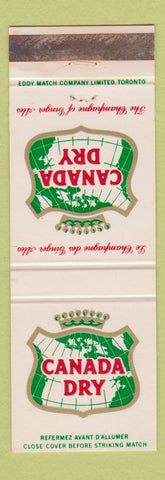 Matchbook Cover - Canada Dry Ginger Ale Canada WEAR