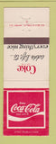 Matchbook Cover - Coca Cola Soda DD Bean
