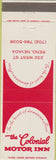 Matchbook Cover - The Colonial Motor Inn Reno NV