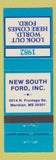 Matchbook Cover - 1982 Ford New South Meridian MS