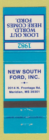 Matchbook Cover - 1982 Ford New South Meridian MS