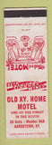 Matchbook Cover - Old KY Home Motel Bardstown KY WEAR