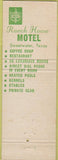 Matchbook Cover - Ranch House Motel Sweetwater TX