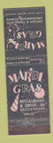 Matchbook Cover - Mardi Gras Restaurant Lincolnwood IL