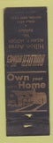 Matchbook Cover - Hilton Acres Allan Moody Builders Hilton NY POOR