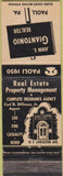 Matchbook Cover - Giantonio Realtor Paoli PA