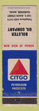 Matchbook Cover - Citgo oil gas Bolster Oil Gardner MA