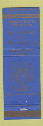 Matchbook Cover - ST Clair Inn and Country Club St Clair MI