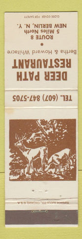 Matchbook Cover - Deer Path Restaurant New Berlin NY