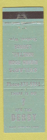 Matchbook Cover - Svilar's Dining Room Derby Shoshoni WY