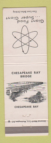 Matchbook Cover - Giant Food Grocery Chesapeake Bay Bridge
