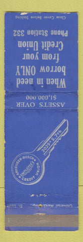Matchbook Cover - Anheuser Busch Credit Union St Louis MO WEAR