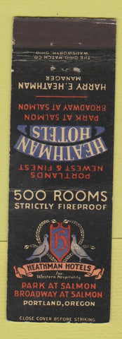 Matchbook Cover - Heathman Hotels Portland OR