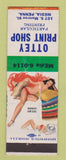 Matchbook Cover - Ottey Print Shop Media PA pinup