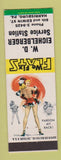 Matchbook Cover - WD Eichelberger oil gas Harrisburg PA pinup