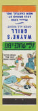 Matchbook Cover - Wayne's Grill New Castle IN hillbilly
