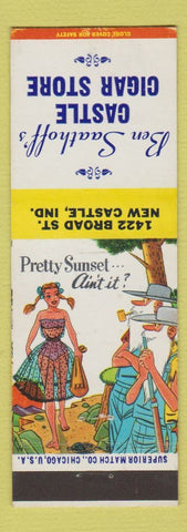 Matchbook Cover - Castle Cigar Store New Castle IN hillbilly
