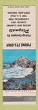 Matchbook Cover - Playmate Campers Portland OR
