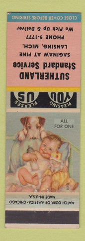 Matchbook Cover - Sutherland Standard oil gas Lasning MI
