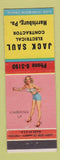 Matchbook Cover - Jack Saul Electrical Contractor Harrisburg PA pinup