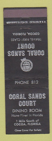 Matchbook Cover - Coral Sands Court Motel Cocoa FL