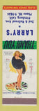 Matchbook Cover - Larry's Pittsburgh PA pinup