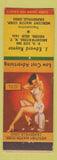 Matchbook Cover - Mercury Match Corp J Edward Raynor Brightwaters NY pinup